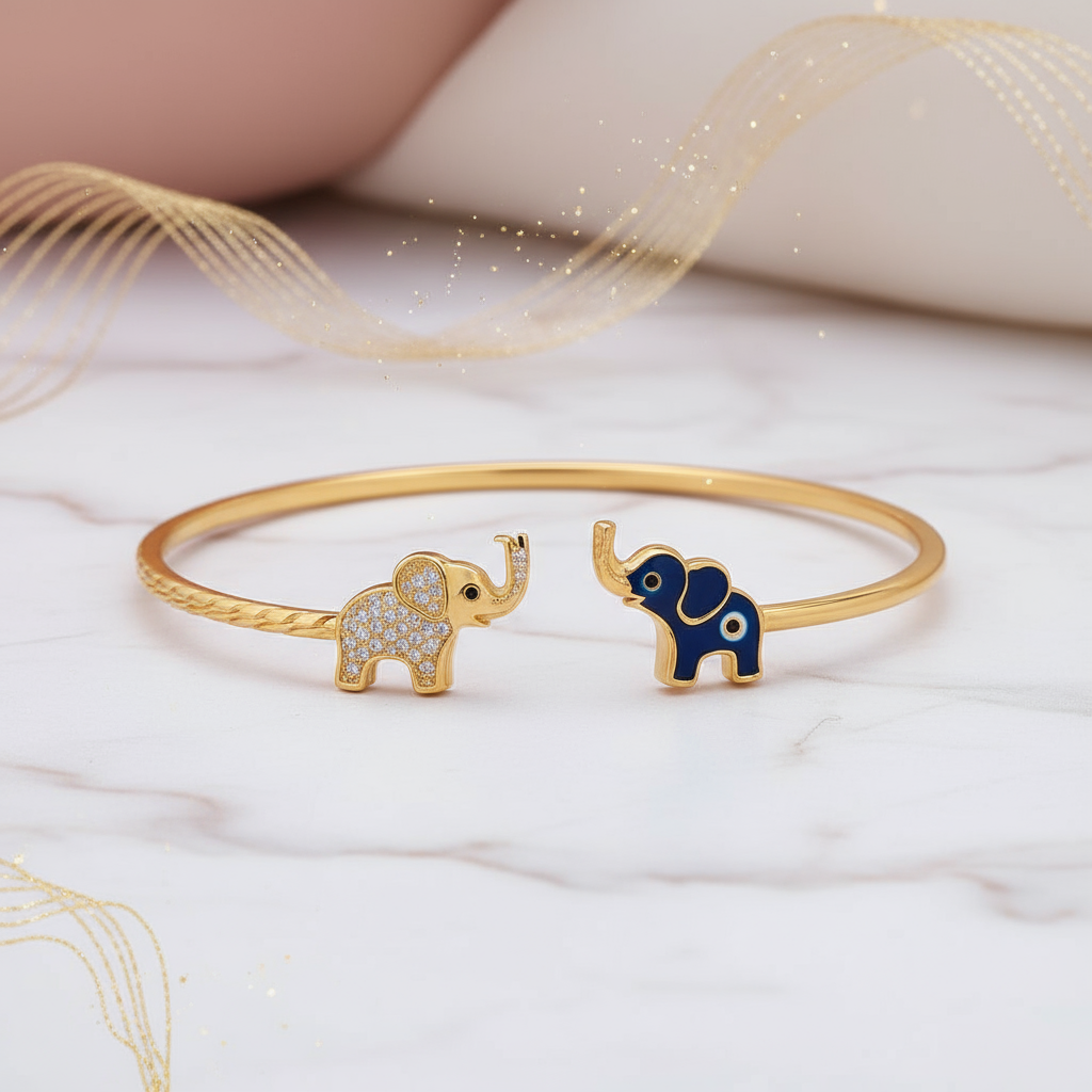 Ele Charm Evil Eye Bracelet