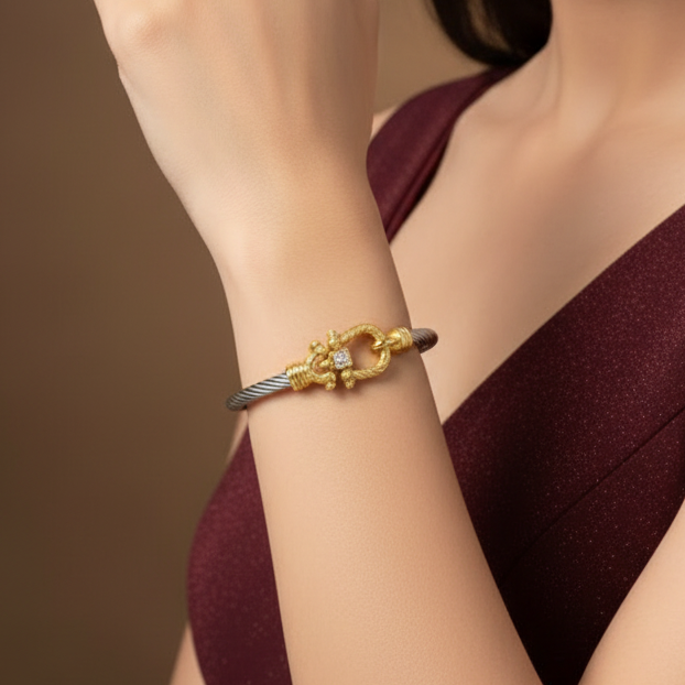 TwistLink Dual-Tone Teen Bracelet