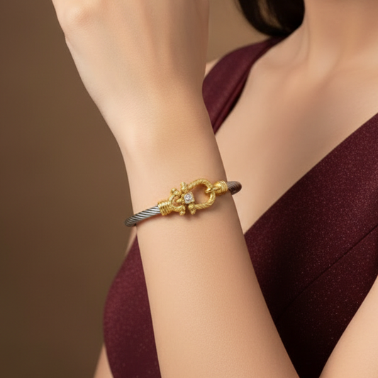 TwistLink Dual-Tone Teen Bracelet